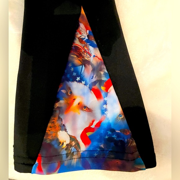 Skating Designs skate wear - Eagle print stretch lycra top and polartec pants - Picture 3 of 3